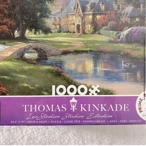 CEACO Thomas Kinkade Leo Studios 1000 PC Landscape Puzzle With Poster  NEW - Picture 4 of 16